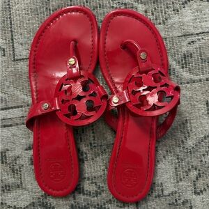Tory Burch Vibrant Red Thong Sandals